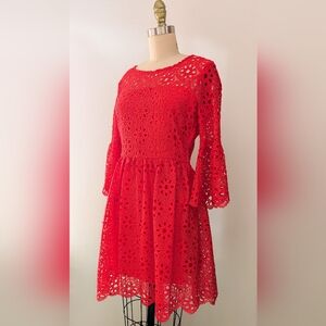 NWT - Jack By BB Dakota - Lauper Eyelet Dress - Poppy Red - Size 4